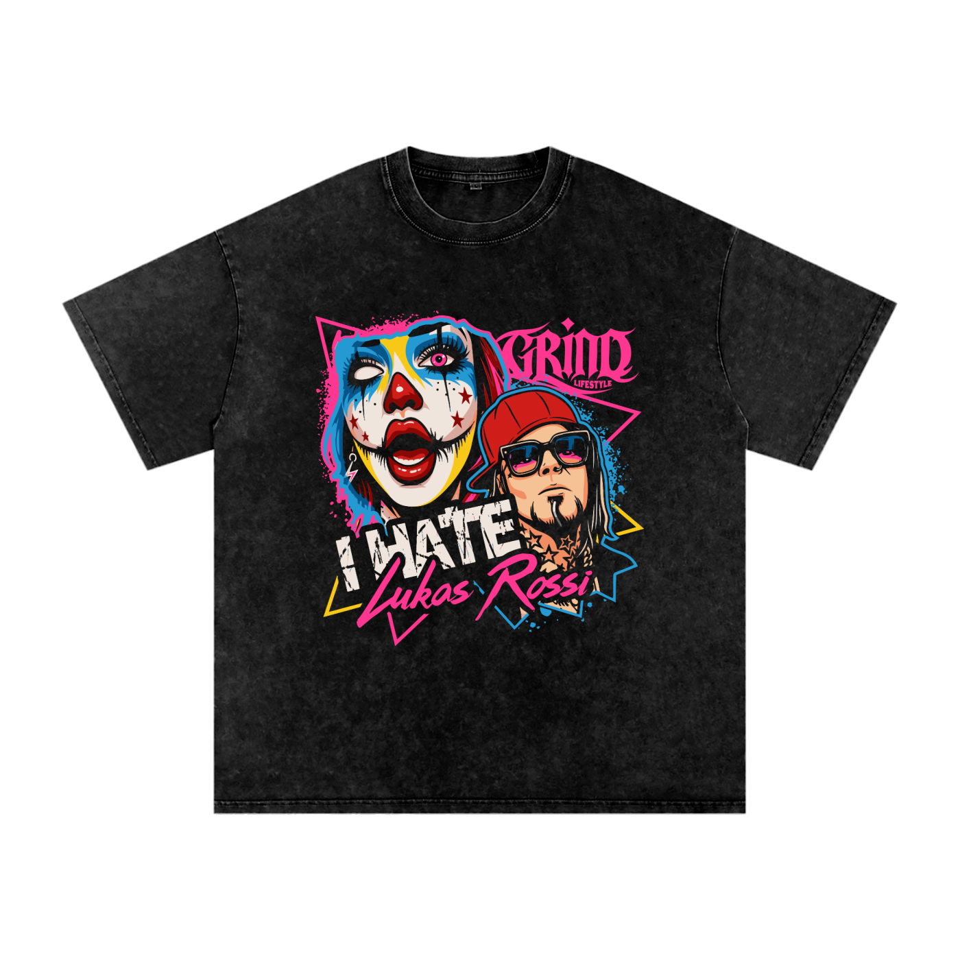 Jealous AF Acid Wash Oversize T-Shirt Pink Variant