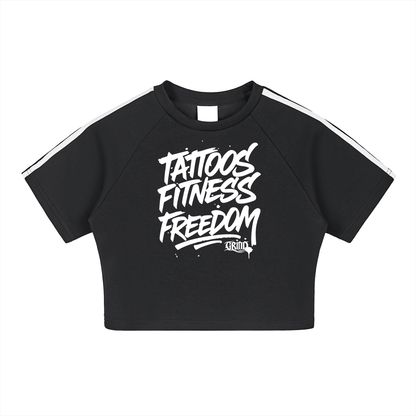 Tattoos, Fitness, Freedom Performance Crop Top