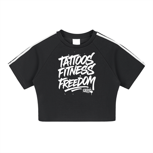 Tattoos, Fitness, Freedom Performance Crop Top