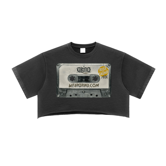 Grind Mix Raw Edge Crop Top