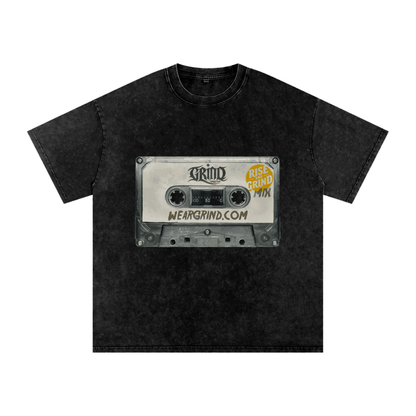 Grind Mix Acid Wash Oversize T-Shirt