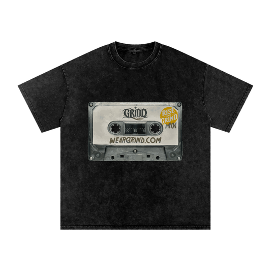 Grind Mix Acid Wash Oversize T-Shirt