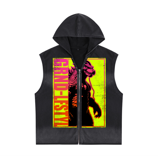 LIMITED Grindzilla Zip-Up Hooded Tank Top