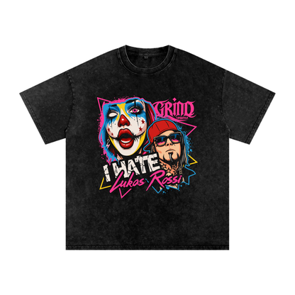 Jealous AF Acid Wash Oversize T-Shirt Pink Variant