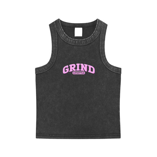 Varsity Pink Snow Washed Tank Top