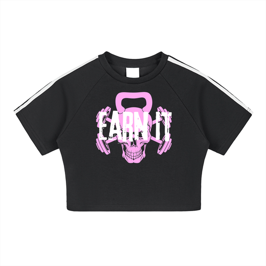Earn It Pink Performance Crop Top