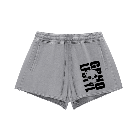 GRND Skully Raw Edge Drawstring Shorts