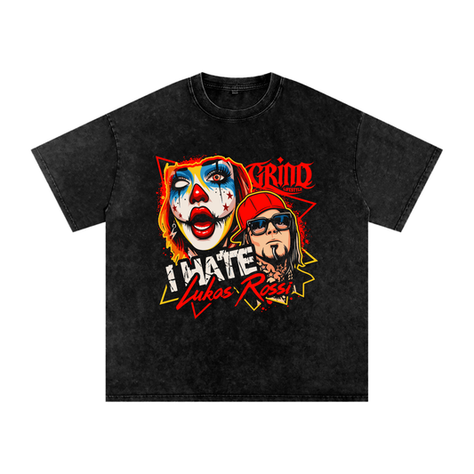 Jealous AF Acid Wash Oversize T-Shirt Red Variant