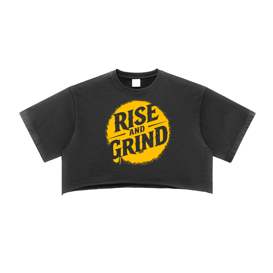 Rise and Grind Raw Edge Crop Top